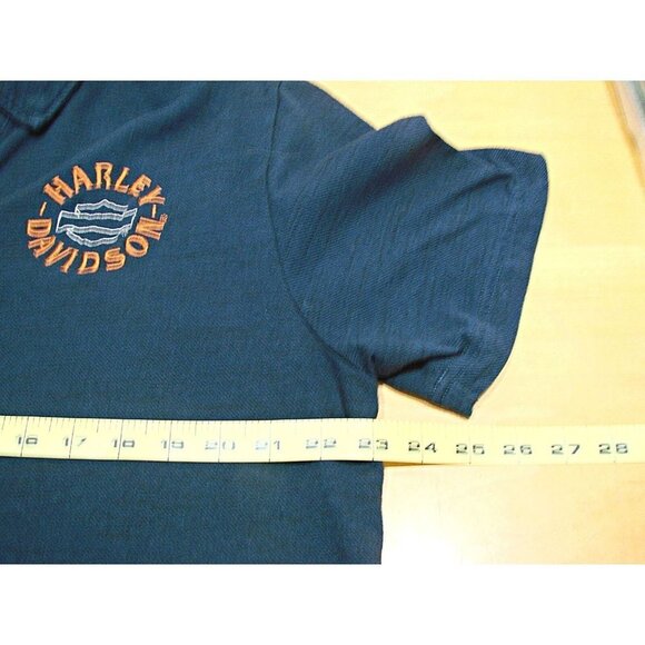 Harley Davidson Polo Shirt Tombstone Arizona Navy Blue Motorcycles Biker Size XL - Picture 8 of 10